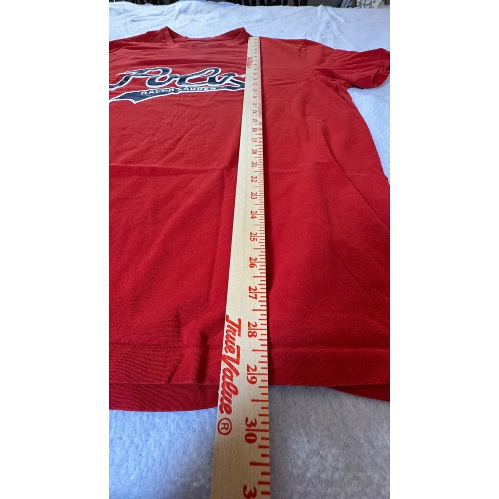 Polo Ralph Lauren Mens Red Graphic Script Logo T-Shirt Size 1XB Big & Tall